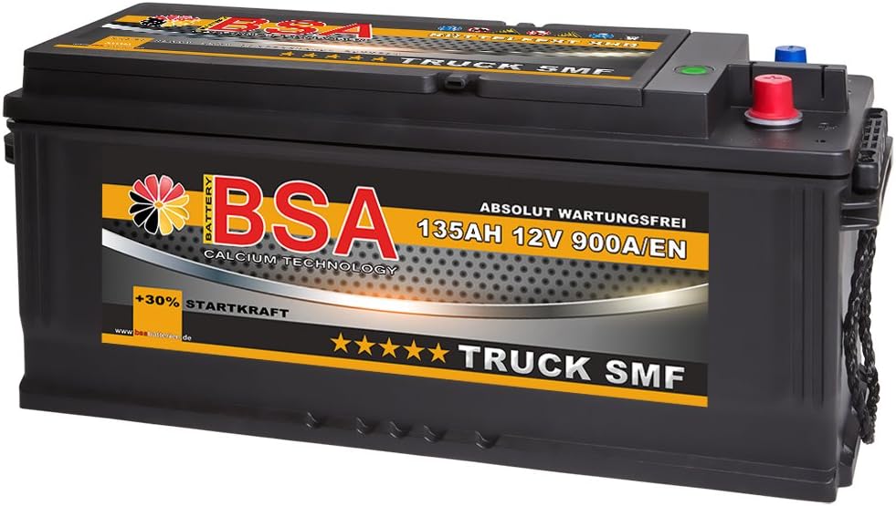 BSA BATTERY HIGH QUALITY BATTERIES Batterien & Batteriekabel, 135 Ah, 110 Ah, 120 Ah, 12 V, Schwarz/Orange/Silber