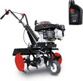 Scheppach Motorhacken, 560 mm, 260 mm, Schwarz/Rot, Benzin Motorhacke MTP560 Bodenfräse inkl. Öl, 4 Takt Benzin Motor mit 3