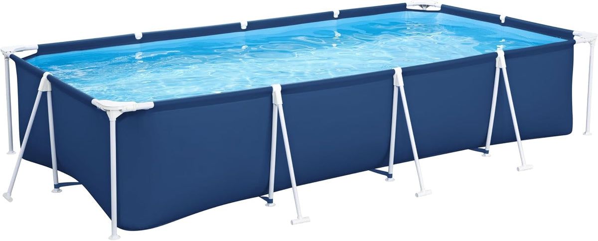 Bestway Stahlrahmenpool, 4,0 m, Blau, Steel Pro, Aufstellpool mit Metallrahmen, Familien-Außenpool