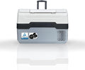 RGBer Kompressor, 30 Liter, 24 V, 230 V, Weiß/Grau/Schwarz, Auto Kühlbox, Kühlbox, 2in1 Doppelzone Kühl- & Gefrierfach