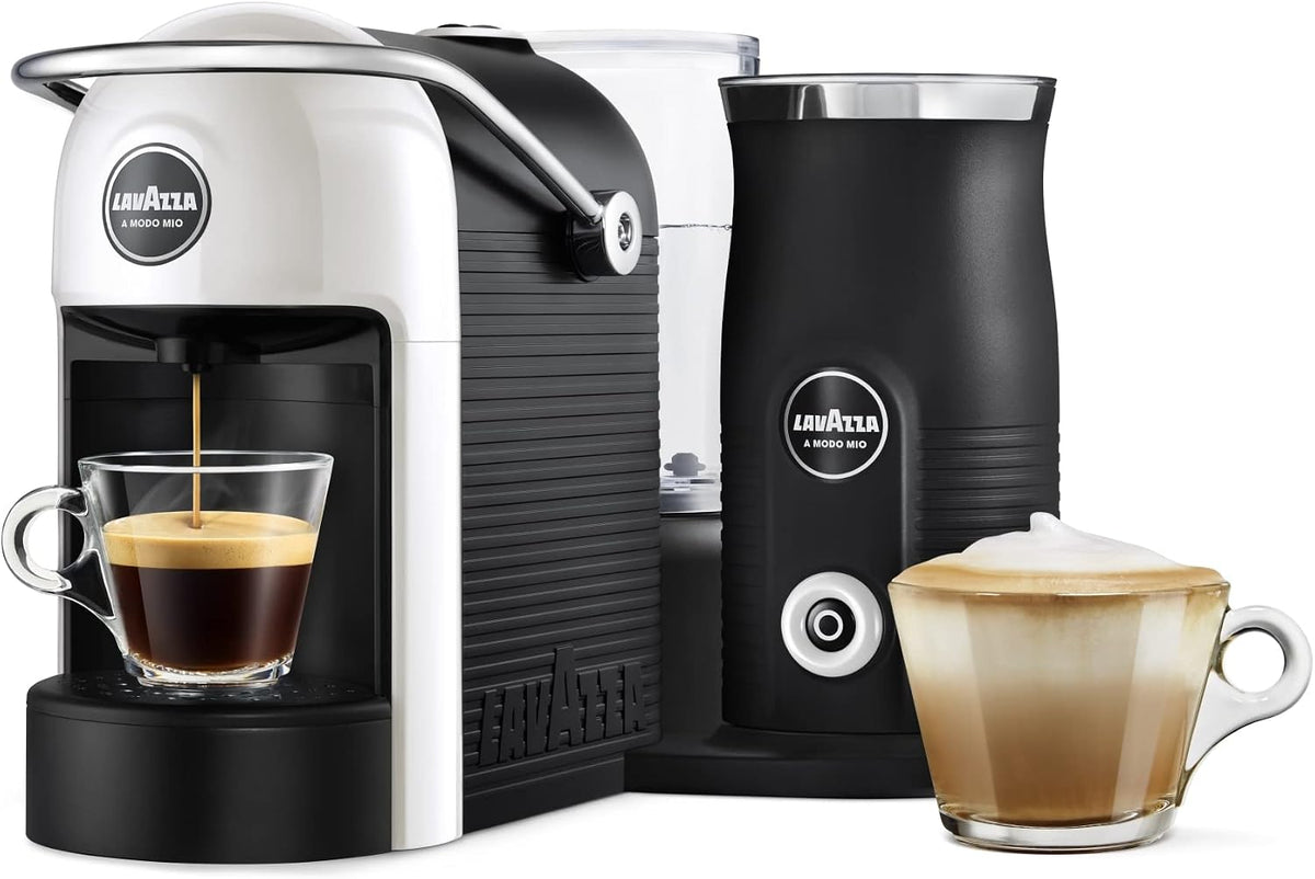 Lavazza Milchaufschäumer, Weiß/Schwarz, A Modo Mio Jolie & Milk Kaffeemaschine mit, Weiß
