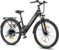 Touroll E-Bike, 561.6 Wh, 250 W, Schwarz, J1 ST 27, 5' E Bike, Elektrofahrrad Trekkingrad Herren Damen mit Akku, 100km Reichweite
