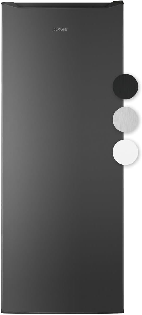 Bomann Getränkekühlschrank, 143 cm, 39 dB, 242 L, Schwarz/Inox, ® Kühlschrank ohne Gefrierfach, Energieklasse D, 5 Ablagen
