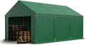 TOOLPORT Carports, Dunkelgrün, Lagerzelt 4x6 m Industriezelt Unterstand PVC Plane 750 N