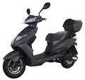 elrofu E-Scooter, Mattschwarz, Elektroroller 'Eagle', 2000 Watt, 60 km Reichweite, 45 km/h, Elektro-Roller, E-Roller mit Straßenzulassung