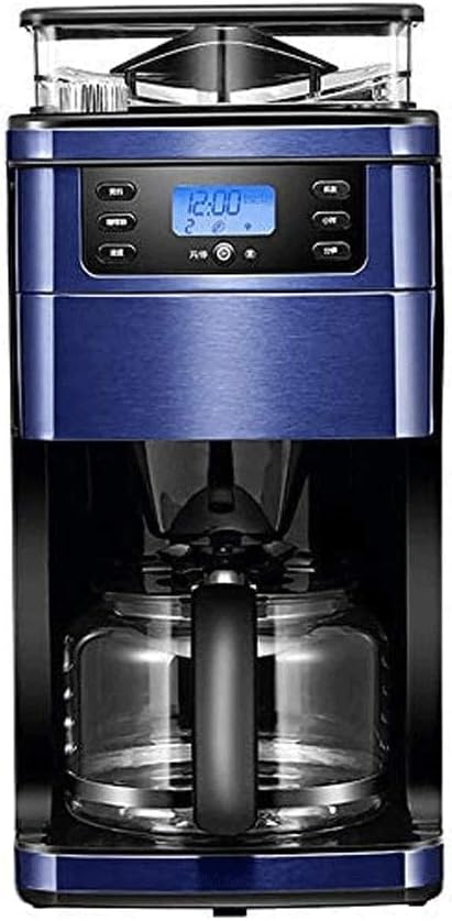 7LiuYueFei6 Kaffeemaschine, Blau/Schwarz, Filter, Mahl- und Brühautomat mit eingebautem Mahlwerk, WiFi, automatische amerikanische