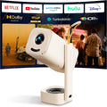 Yaber PROJECTOR Beamer, Creme, Mini 【Turbo Sonic Bass & HDR 10】 T1 Pro Smart Heimkino, Bluetooth 5.4 und WiFi 6