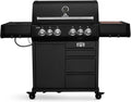 BURNHARD Kochfeld, Schwarz, ® Gasgrill 4-Brenner inkl. Heckbrenner, mit Gusseisen Grillrost & inkl. stabiler Abdeckhaube