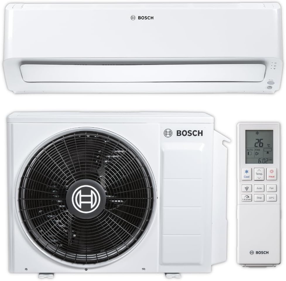 Bosch Split-Klimaanlage, 2,5 kW, Weiß/Schwarz, Klimapaket, A+++ CLC8001I-SET 25