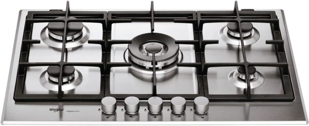 Whirlpool Kochfeld, Silber/Schwarz, GMR 7522/IXL Edelstahl Eingebaut Gas