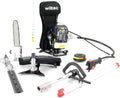 Wiltec Rasentrimmer, Schwarz/Weiß/Silber, 4-in-1 Multifunktionsgerät mit 2-Takt-Motor mit Rucksack, Backpacker Multigartengerät