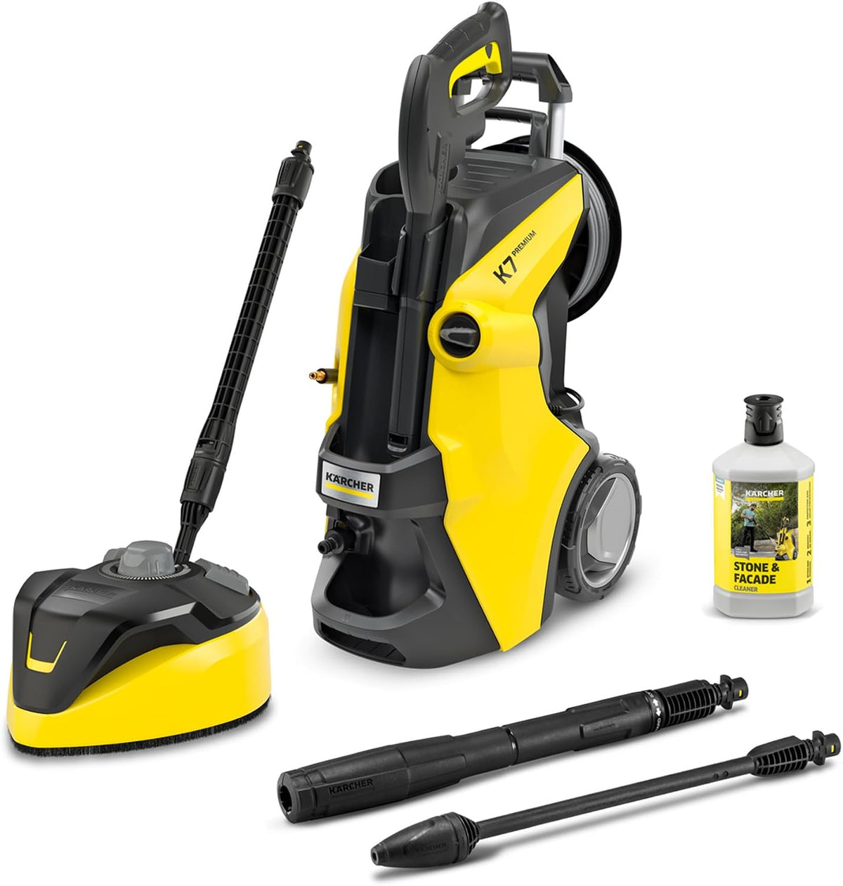 Karcher Hochdruckreiniger, 180 bar, 17,9 kg, 600 l, 60 m, Gelb/Schwarz, Kärcher K 7 Premium Power Flex Home, Druck: max