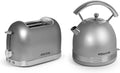 Schneider Wasserkocher & Toaster Sets, 1,7 Liter, Silber, Retro Line Frühstück-Set, Toaster & Wasserkocher, 360° Sockel & Überhitzungsschutz