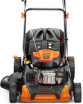 Fuxtec Rasenmäher, 51 cm, 60 L, schwarz/orange, Gartenmäher, 4in1 Benzin FX-RM5196 mit Edge-Cut, Gartenmäher inkl. Seitenauswurf-Funktion