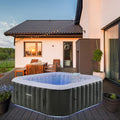 Arebos Aufblasbare Pools, 185x185 cm, 2400 W, 910 L, Grau/Weiß, Spa Whirlpool, automatisch aufblasbar, In- & Outdoor Spa Pool