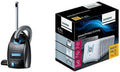 Siemens Staubsauger, 4 L, Schwarz/Blau, Q5.0 extreme Silence Power Boden VSQ5X1230, sehr niedriger Stromverbrauch