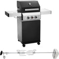 TAINO Gasgrill, ca. 6l, Schwarz/Silber