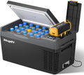BougeRV Kühlschrank, 20 Liter, 277 Wh, 240 V, 12v, Schwarz/Grau, CRPRO Kompressor Kühlbox mit Akku, Auto-Kühlbox(-22℃~10℃)