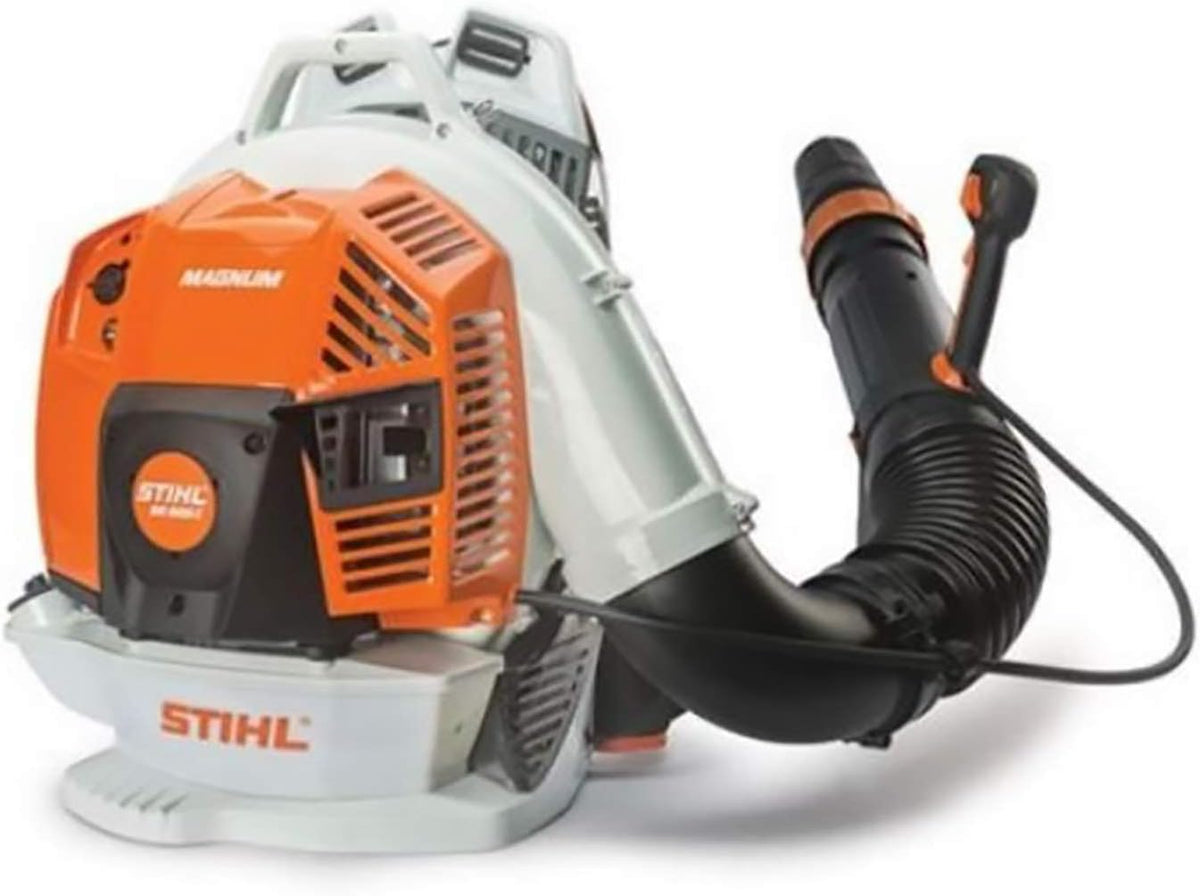 Stihl Laubbläser, Orange/Weiß/Schwarz, BR 800 C-E Profi- Benzin, rückentragbar, 4-Mix-Motor, Laubgebläse Blasgerät