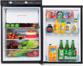Smad Kühlschrank, 230v, 100 L, 12v, Schwarz, Camping Gas, Gas mit Eisfach, für Camping, Haus, Wohnwagen, Garage