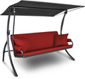 ANGERER Bett, Schwarz/Rot, Hollywoodschaukel Elegance Joy - Gartenschaukel Made in, Liegen und Entspannen - inklusive -Funktion - einfache
