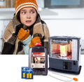 ration1.de Heizstrahler, 20 Liter, 3000 W, Schwarz/Orange/Silber, Petroleumofen Komplett Paket, Heizgerät, Zeltheizung
