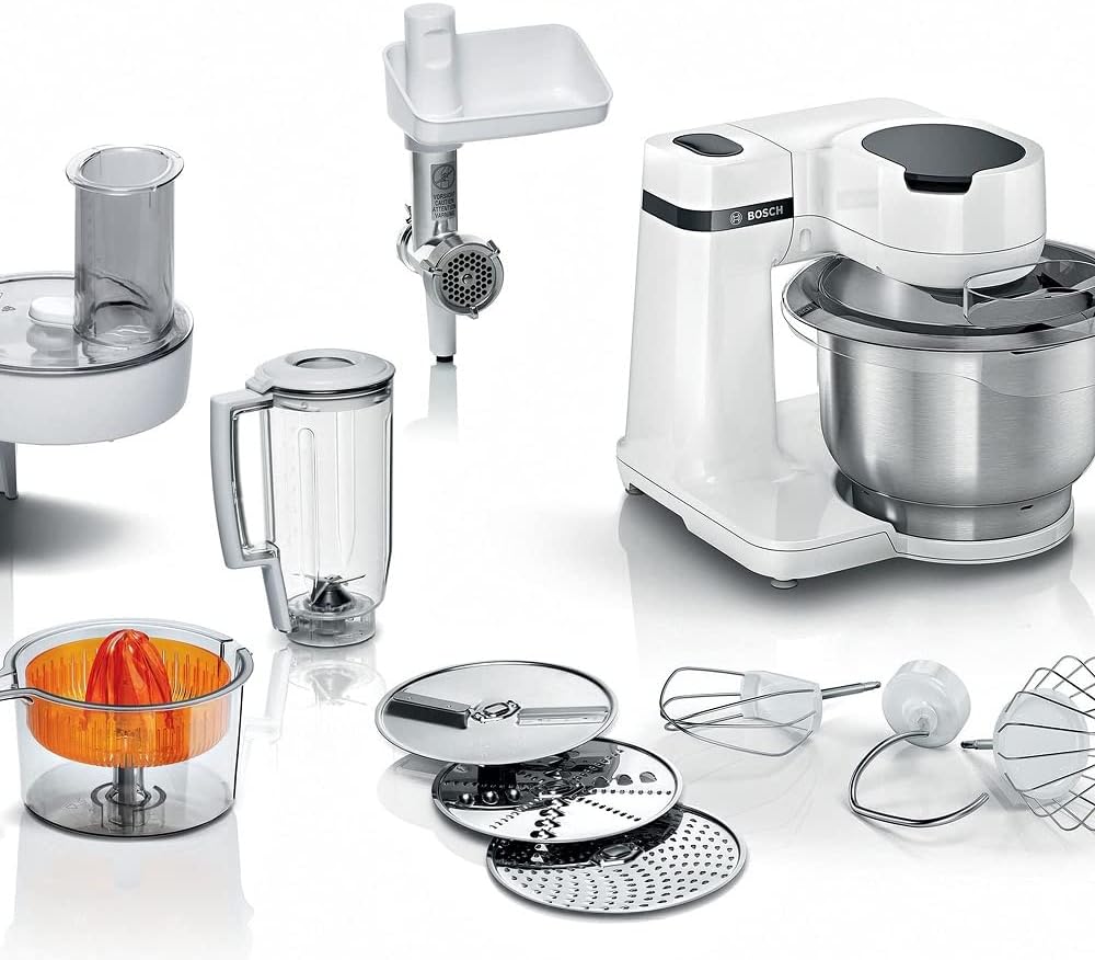 Bosch Universalküchenmaschinen, Weiß/Silber, PAE MUMS2EW40 Küchenmaschine