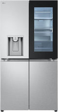 LG Side-by-Side-Kühlschrank, 91,4 cm, 638 L, Silber, GMG960MBEE InstaView, Multi-Door Kühl/-Gefrierkombination