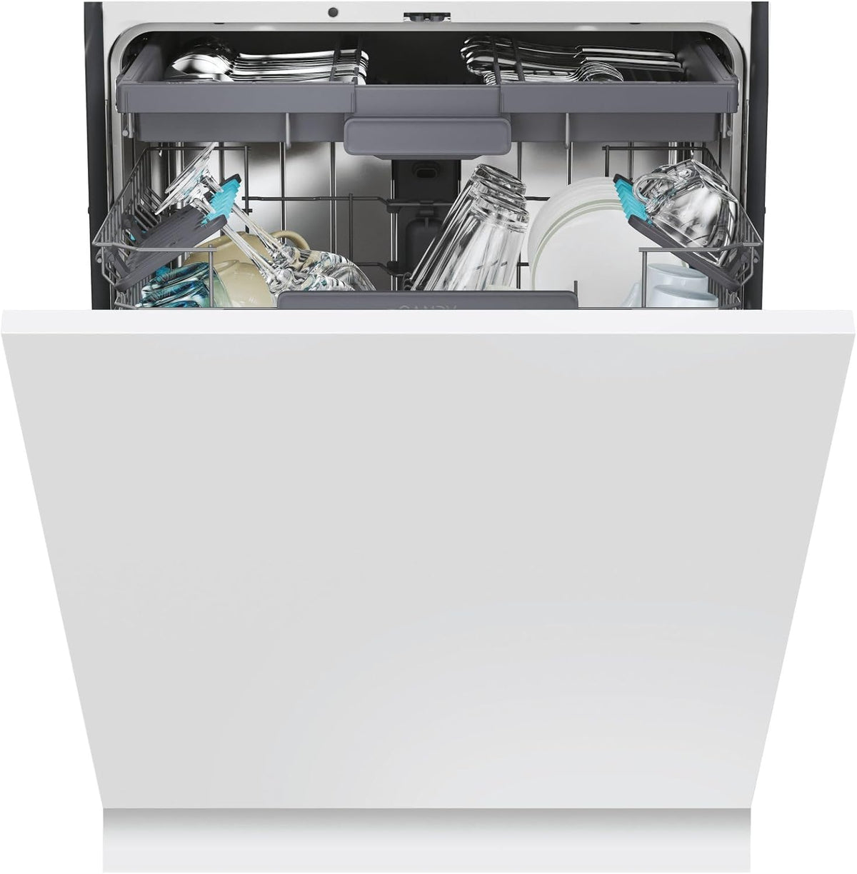 CANDY Geschirrspüler, Maximale Größe (60 cm), 42 dB, Weiß/Grau, CS6C2S3PSA RapidO' Einbau-Spülmaschine, 60 cm, vollständig versenkbar