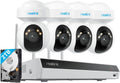 Reolink Überwachungskamera, Weiß/Schwarz, 4K Wi-Fi 6 PT Set, 4stk WLAN-Kameras Outdoor mit 355° Pan & 50° Tilt