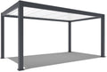 Weide SONNENSCHUTZ Garten,Gartenhäuser & Aufbewahrung,Carports, 5,3 M, Aluminium (Struktur) & verzinkter Stahl/PU-Schaumplatten (Lamellen), Anthrazit