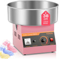 FOHERE Zuckerwattemaschinen, 1000 W, 38 cm, Pink/Silber, Elektrische Zuckerwattemaschine, Zuckerwattegeräte, Familienfeiern