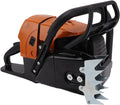Dpofirs Kettensäge, orange/schwarz, 92cc G660 Benzin- n-Antriebskopf, ohne Führungsschienenkette, mit Umlaufender Griffstange