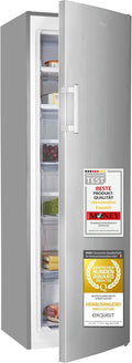 Exquisit Gefrierschrank, 204 l, 39 dB, Silber, Nutzinhalt, Energieklasse E, NoFrost, Schnellgefrieren, elektronische Temperaturregelung