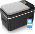 Brandson Gefriertruhe, 30 Liter, 230 V, 24 V, Schwarz/Grau, Kompressor Kühlbox elektrisch, App Steuerung Bluetooth Tuya Smart