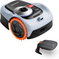 NAVIMOW Mähroboter, 800 m, Blau/Orange/Schwarz/Silber, i208 AWD ohne Begrenzungskabel mit Garage S, Allradantrieb für Steigungen bis zu 45%