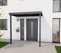 Gutta Baumarkt,Baubedarf,Baustoffe, 250 x 125 x 15,5 cm, Anthrazit, Rechteckvordach BS Plus XL mit 2 Pfosten Links