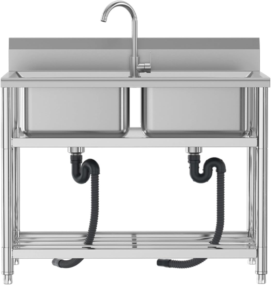 RUCRAK 1Becken, Silber, Spülbecken Küche Kitchen Sink Edelstahl Spültisch Gastro, Innen, Küche, Restaurant (Colo
