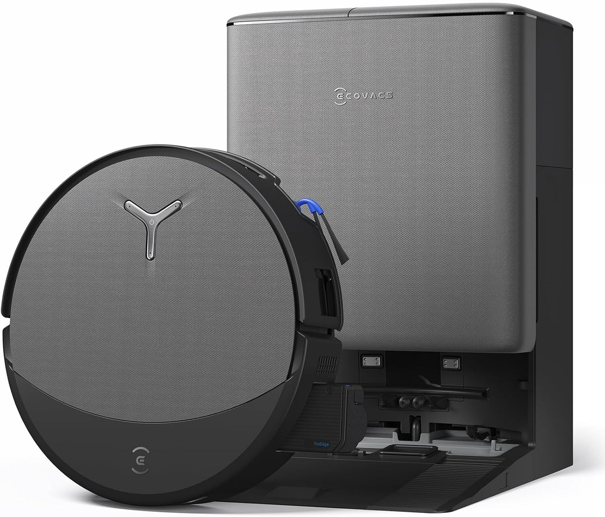 ECOVACS Saugroboter, Schwarz, DEEBOT T90 PRO Omni mit Wischfunktion, Roboterstaubsauger 30.000 Pa, Schnellladen mit PowerBoost