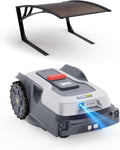 RoboUP Mähroboter, Schwarz/Grau/Rot, T600 mit Garage, Dratlosse RTK + KI Gesteuerter Rasenmäher Roboter, Automatische Kartierung