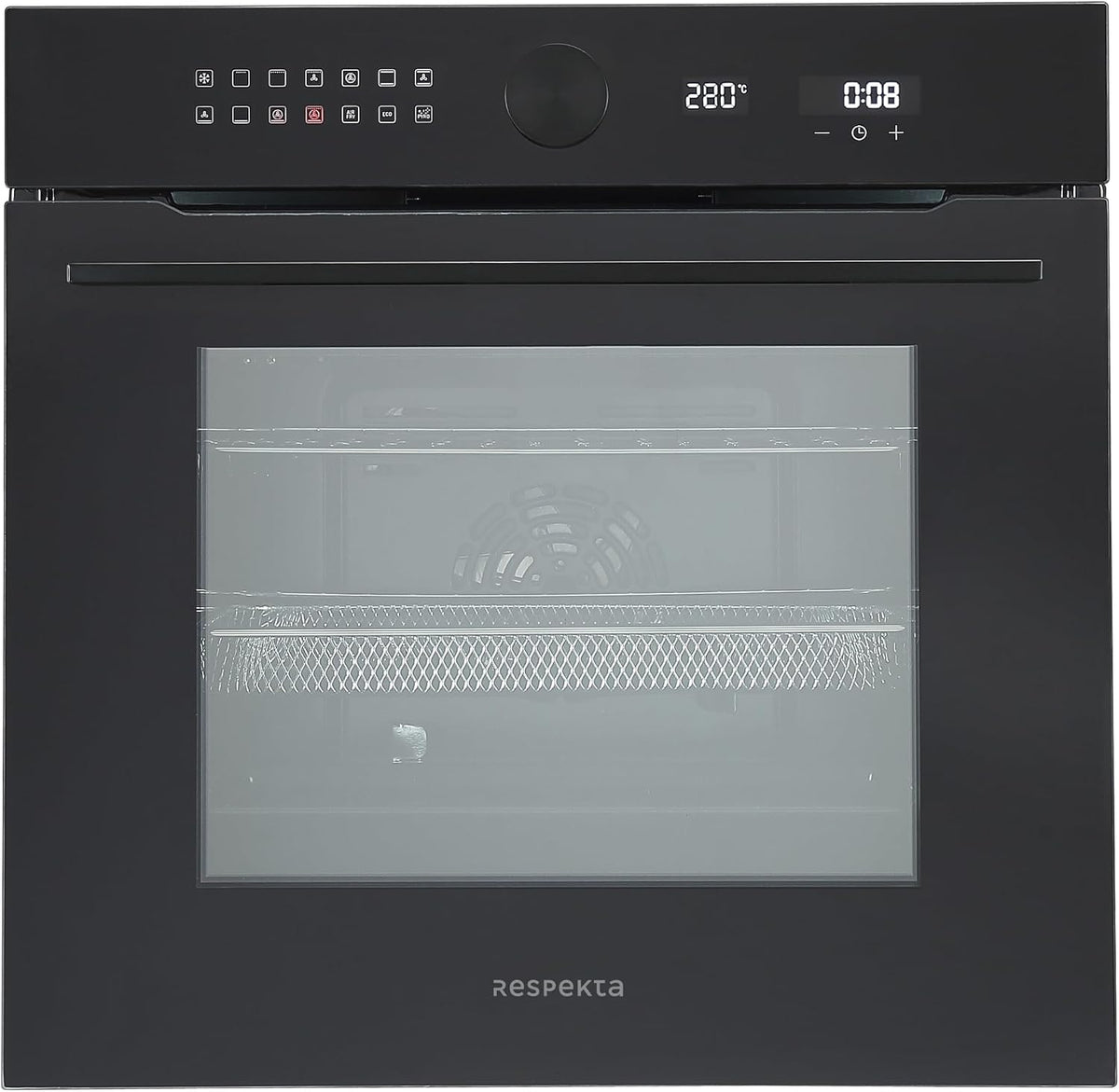 respekta Backofen, 71 Liter, Schwarz, Glas-Einbau autark AB900-19 in /A+ / Garraum / 14
