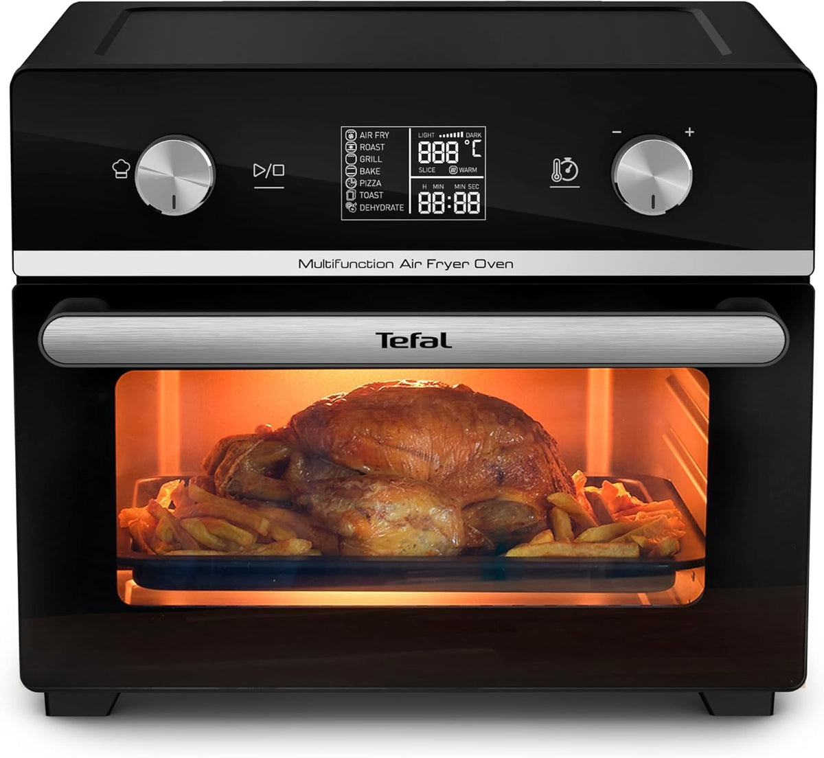 Tefal Heissluftfritteuse, 20 L, Schwarz/Silber, FW6058 Multifunction Air Fryer Oven Heißluftfritteuse und, Kapazität