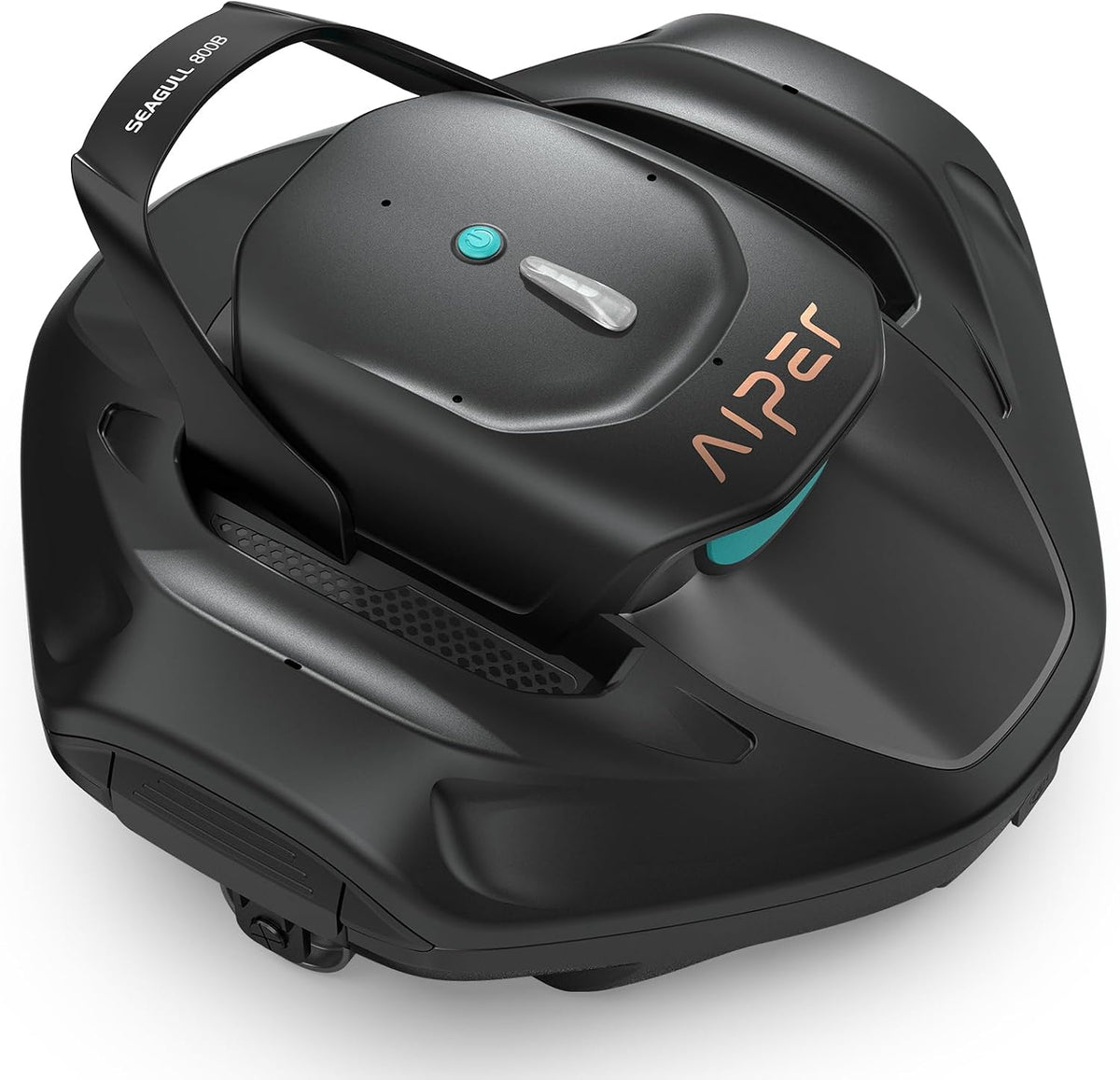 AIPER Poolroboter, 80 m, Schwarz, Seagull 800B Kabelloser, Selbstparkende Technologie, 90 Min Akkulaufzeit, Starke Saugkraft
