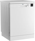 Beko Geschirrspüler, 60 cm, Weiß, DFN04321 W b100 freistehend, 13 Maßgedecke, unterbaufähig, Halbe Beladung, Zeitvorwahl