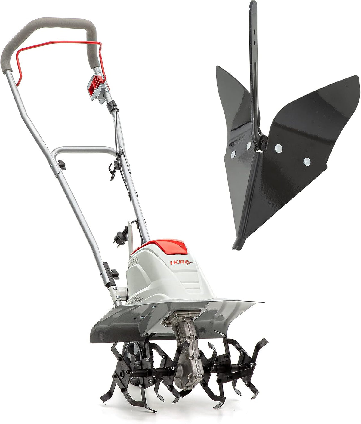 IKRA Kultivatoren & Pflüger, 1500 W, 45 cm, 23 cm, Grau/Schwarz/Rot, Elektro Bodenhacke FEM 1500, DREI Arbeitsbreiten 17