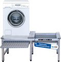Weise Steigtechnik Wäschetrockner, 1000 kg, 50 cm, Weiß/Silber, MARA 2 Waschmaschinen Untergestell, Doppel-Unterbau für Waschmaschine & Trockner
