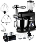 Koliber Knet- & Rührmaschinen, 3500 W, 8 L, Schwarz/Silber, ROBOMAX X Küchenmaschine Multifunktion Fleischwolf Mixer