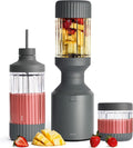Beast Standmixer, 1200 W, Grau, Smoothie Maker Hochleistungsmixer mit 3 Tritan Mixbechers, Eis und Shakes