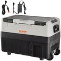 VEVOR Kühlschrank, 35 Liter, 0,6 kW, Schwarz/Weiß, Auto, Kompressor, für Camping, mit Rädern, Doppelzone, .h von -20 °C bis 10 °C