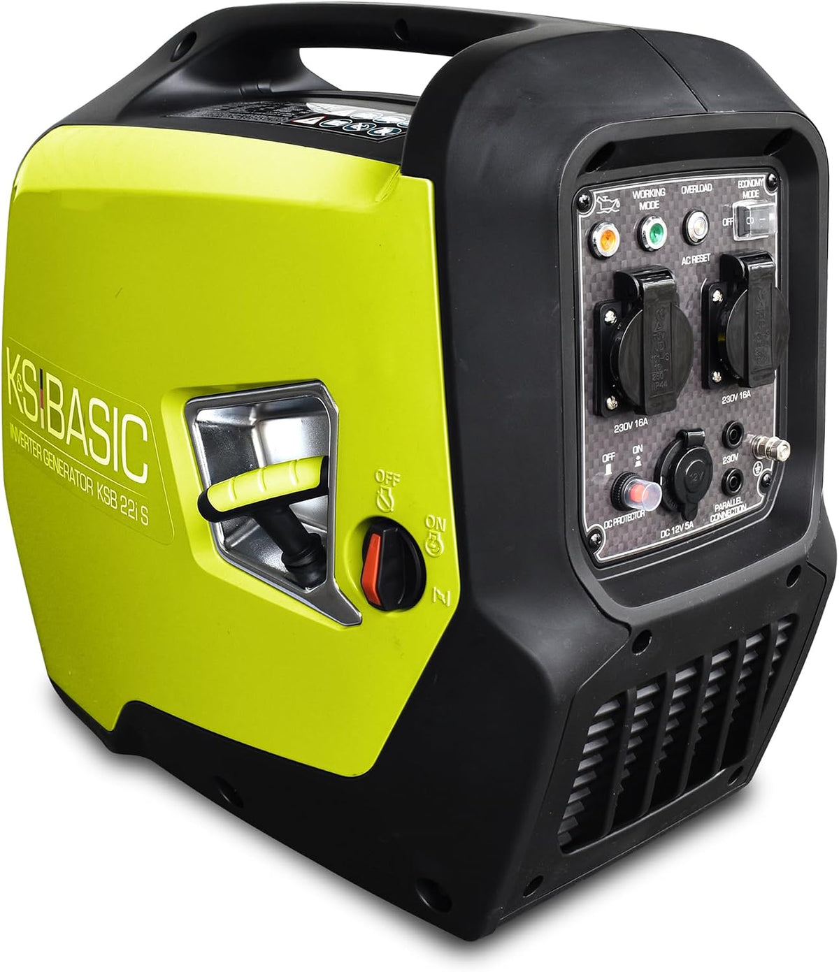 K&S BASIC Powerstation, 2000 W, Grün/Schwarz, Inverter Generator KSB 21i S, Power Generatoren, Euro 5 Motor